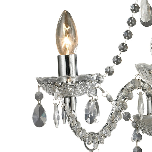 Atlas Theatre 3-Light Chandelier - Chic Crystal Elegance in Polished Chrome for Dining Rooms & Entryways CL12021-CL