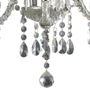 Atlas Theatre 3-Light Chandelier - Chic Crystal Elegance in Polished Chrome for Dining Rooms & Entryways CL12021-CL