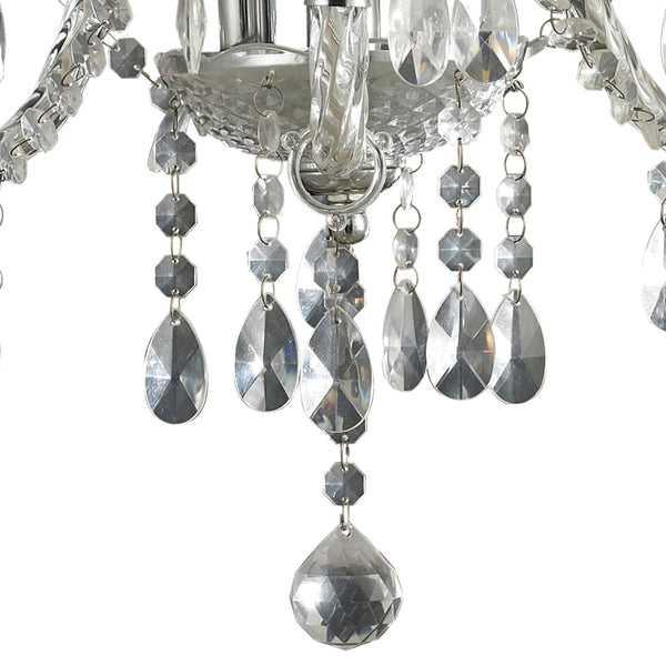 Atlas Theatre 3-Light Chandelier - Chic Crystal Elegance in Polished Chrome for Dining Rooms & Entryways CL12021-CL