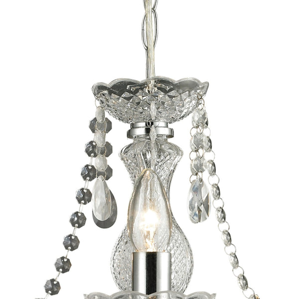 Atlas Theatre 3-Light Chandelier - Chic Crystal Elegance in Polished Chrome for Dining Rooms & Entryways CL12021-CL