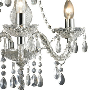 Atlas Theatre 3-Light Chandelier - Chic Crystal Elegance in Polished Chrome for Dining Rooms & Entryways CL12021-CL