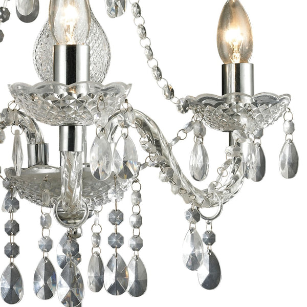 Atlas Theatre 3-Light Chandelier - Chic Crystal Elegance in Polished Chrome for Dining Rooms & Entryways CL12021-CL