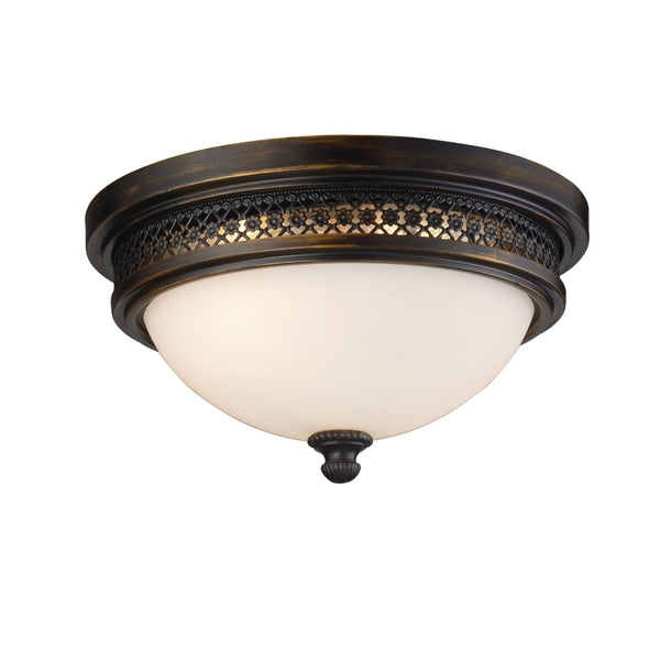 Atlas Georgia 13" Wide 2-Light Flush Mount - Elegant Chandelier Design for Low Ceilings and Small Spaces CL12026-BZ