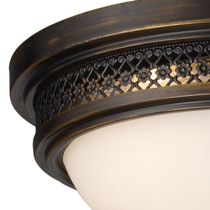 Atlas Georgia 13" Wide 2-Light Flush Mount - Elegant Chandelier Design for Low Ceilings and Small Spaces CL12026-BZ