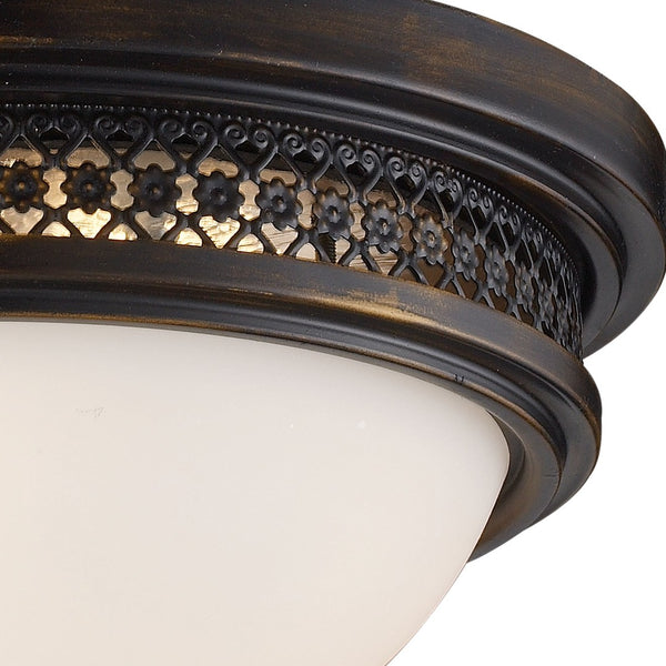 Atlas Georgia 13" Wide 2-Light Flush Mount - Elegant Chandelier Design for Low Ceilings and Small Spaces CL12026-BZ