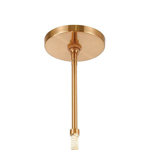 Atlas Abaca 4-Light Chandelier - Hand-Wrapped Rope Design with Modern Metallic Accents for Stylish Spaces Satin Brass 24'' CL12042-BS