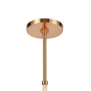 Atlas Abaca 4-Light Chandelier - Hand-Wrapped Rope Design with Modern Metallic Accents for Stylish Spaces Satin Brass 33'' CL12043-BS