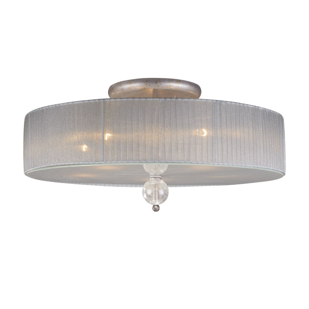 Atlas Alexis 23'' Wide 5-Light Semi Flush Mount - Glamorous Antique Silver Light for Elegant Interiors CL12051-SV