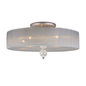Atlas Alexis 23'' Wide 5-Light Semi Flush Mount - Glamorous Antique Silver Light for Elegant Interiors CL12051-SV