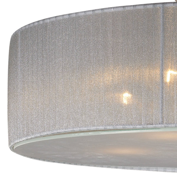 Atlas Alexis 23'' Wide 5-Light Semi Flush Mount - Glamorous Antique Silver Light for Elegant Interiors CL12051-SV