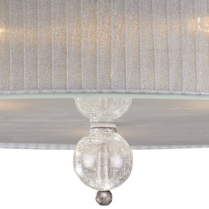 Atlas Alexis 23'' Wide 5-Light Semi Flush Mount - Glamorous Antique Silver Light for Elegant Interiors CL12051-SV