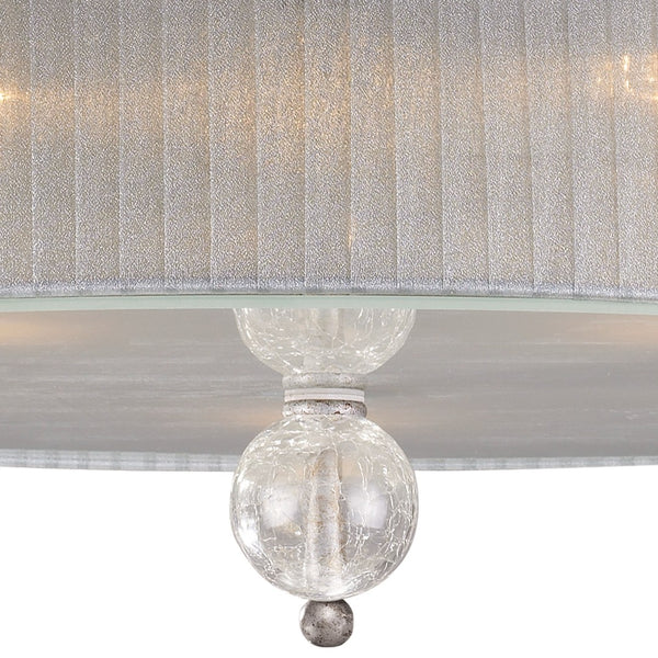 Atlas Alexis 23'' Wide 5-Light Semi Flush Mount - Glamorous Antique Silver Light for Elegant Interiors CL12051-SV