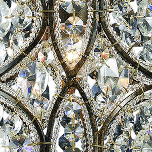 Atlas Amherst 6" Wide Mini Pendant Light - Elegant Antique Bronze Design with Crystal Accent for Home Spaces CL12054-BZ
