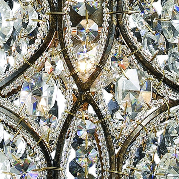 Atlas Amherst 6" Wide Mini Pendant Light - Elegant Antique Bronze Design with Crystal Accent for Home Spaces CL12054-BZ