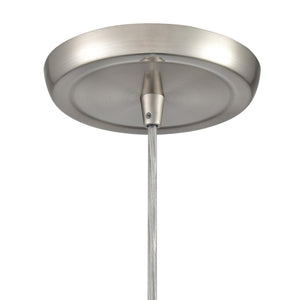 Atlas Avalon 5'' Wide 1-Light Pendant - Hand-Painted Crackled Glass in Rich Maroon with Satin Nickel Finish CL12063-RD