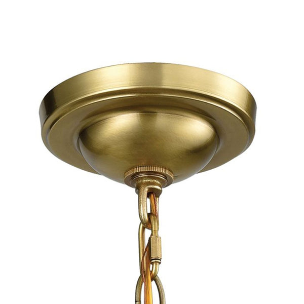 Atlas Beamer 12'' Wide Star-Shaped Mini Pendant Light - Brushed Brass & Clear Glass for Modern Spaces CL12069-BS