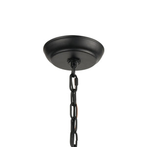Atlas Bridgette 14" Wide 4-Light Pendant - Modern Matte Black and Satin Brass Fixture for Contemporary Spaces CL12087-BK