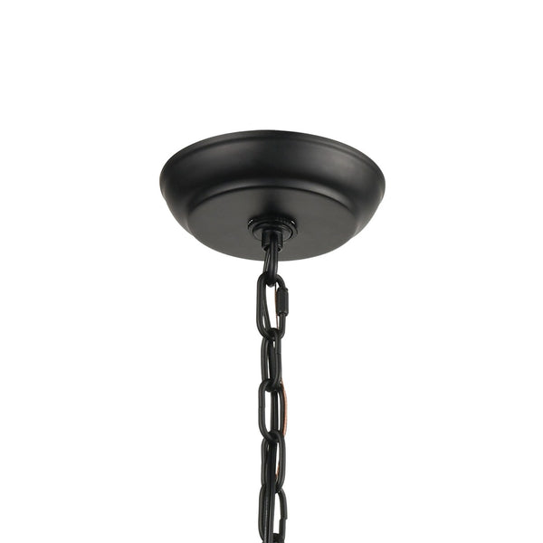 Atlas Bridgette 14" Wide 4-Light Pendant - Modern Matte Black and Satin Brass Fixture for Contemporary Spaces CL12087-BK