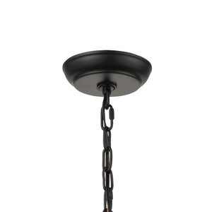 Atlas Bridgette 16" Wide 4-Light Chandelier - Modern Matte Black & Satin Brass, Stylish Geometric Design CL12088-BK