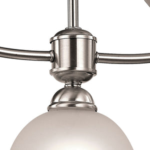 Atlas Brighton 36" Wide 3-Light Linear Chandelier - Elegant Brushed Nickel with Frosted Glass Shades CL12091-NK