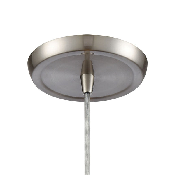 Atlas Capri 5" Wide Pendant Light - Handcrafted Capiz Shell Design in Satin Nickel for Elegant Interiors CL12104-GY