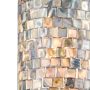 Atlas Capri 6" Wide 1-Light Pendant - Handcrafted Capiz Shell Design for Elegant Coastal Interiors CL12105-GY