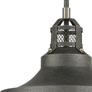 Atlas Carbondale 15'' Wide 1-Light Pendant - Slate Mist Finish with Industrial Farmhouse Charm & Glow CL12108-GY
