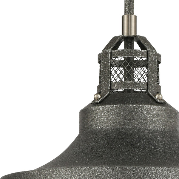 Atlas Carbondale 15'' Wide 1-Light Pendant - Slate Mist Finish with Industrial Farmhouse Charm & Glow CL12108-GY