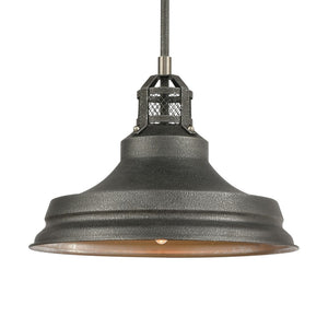 Atlas Carbondale 15'' Wide 1-Light Pendant - Slate Mist Finish with Industrial Farmhouse Charm & Glow CL12108-GY