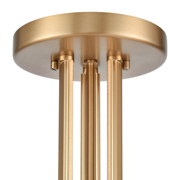Atlas Caroline 16" 3-Light Semi Flush Mount - Modern Brushed Gold Design with Opal Glass Globes CL12109-GD