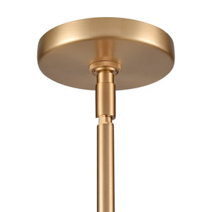 Atlas Caroline Modern 6-Light Chandelier - Sculptural Design with Opal White Glass for Elegant Interiors Brushed Gold 26'' CL12110-GD