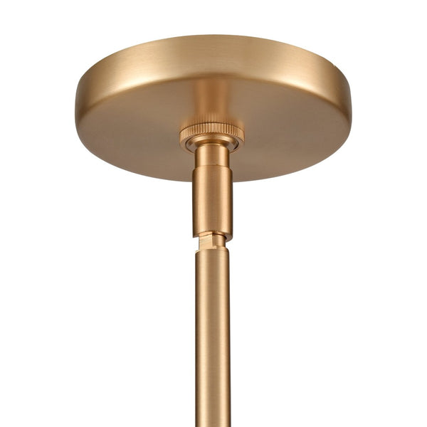 Atlas Caroline Modern 6-Light Chandelier - Sculptural Design with Opal White Glass for Elegant Interiors Brushed Gold 26'' CL12110-GD