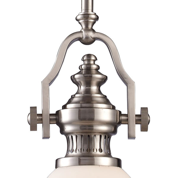 Atlas Chadwick Mini Pendant Light - Timeless Handcrafted Design for Elegant Task or Accent Lighting Spaces Satin Nickel 6'' CL12120-NK