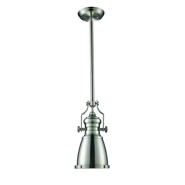 Atlas Chadwick Mini Pendant Light - Timeless Handcrafted Design for Elegant Task or Accent Lighting Spaces Satin Nickel 7.5'' CL12121-NK