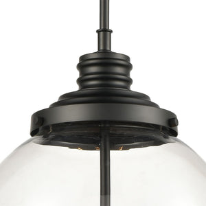 Atlas Chandra 13" Wide 4-Light Pendant - Modern Clear Glass Globe for Stylish Ambient Illumination Matte Black CL12123-BK