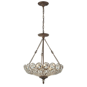 Atlas Christina 5-Light Chandelier - Victorian Elegance with Crystal Sparkle for Stunning Home Décor Mocha 20'' CL12124-BZ