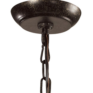 Atlas Circeo 10" Wide 1-Light Mini Pendant - Romantic Cottage Charm with Crystal Accents for Elegant Spaces Deep Rust CL12128-BZ