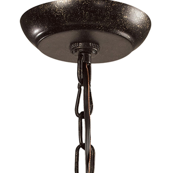 Atlas Circeo 10" Wide 1-Light Mini Pendant - Romantic Cottage Charm with Crystal Accents for Elegant Spaces Deep Rust CL12128-BZ