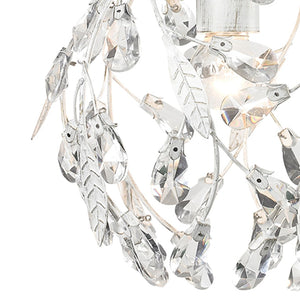 Atlas Circeo 10" Wide 1-Light Mini Pendant - Romantic Cottage Charm with Crystal Accents for Elegant Spaces Antique White CL12128-WH