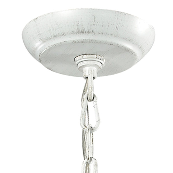 Atlas Circeo 10" Wide 1-Light Mini Pendant - Romantic Cottage Charm with Crystal Accents for Elegant Spaces Antique White CL12128-WH