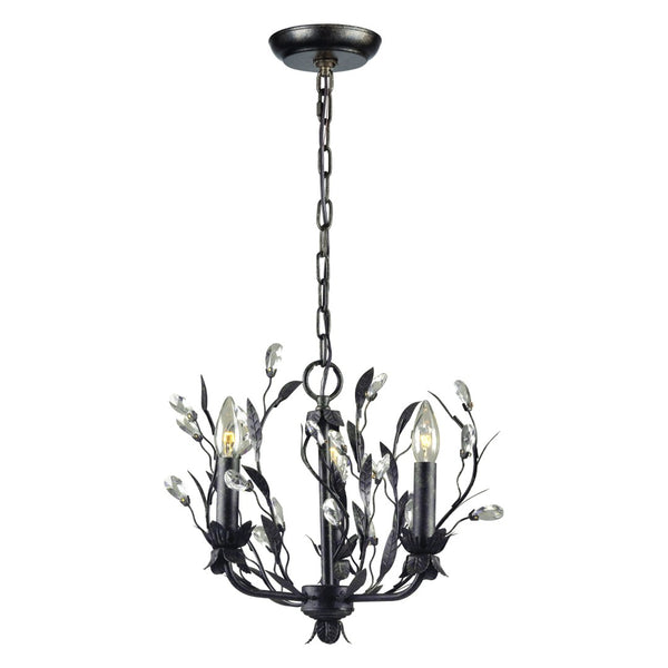 Atlas Circeo 5-Light Chandelier – Nature-Inspired Elegance with Crystal Accents for Romantic Interiors Deep Rust 16'' CL12129-BZ