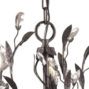 Atlas Circeo 5-Light Chandelier – Nature-Inspired Elegance with Crystal Accents for Romantic Interiors Deep Rust 16'' CL12129-BZ