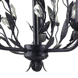 Atlas Circeo 5-Light Chandelier – Nature-Inspired Elegance with Crystal Accents for Romantic Interiors Deep Rust 16'' CL12129-BZ