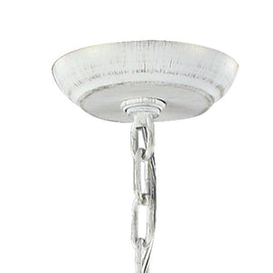 Atlas Circeo 5-Light Chandelier – Nature-Inspired Elegance with Crystal Accents for Romantic Interiors Antique White 19'' CL12131-WH