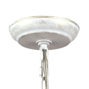 Atlas Circeo 5-Light Chandelier – Nature-Inspired Elegance with Crystal Accents for Romantic Interiors Antique White 21'' CL12133-WH