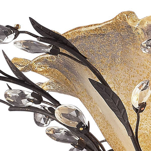 Atlas Circeo 17'' Wide 2-Light Semi Flush Mount - Vintage Floral Elegance for Cozy Spaces and Nurseries Deep Rust CL12134-BZ