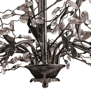 Atlas Circeo 5-Light Chandelier – Nature-Inspired Elegance with Crystal Accents for Romantic Interiors Deep Rust 27'' CL12136-BZ