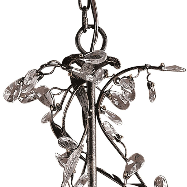 Atlas Circeo 5-Light Chandelier – Nature-Inspired Elegance with Crystal Accents for Romantic Interiors Deep Rust 27'' CL12136-BZ