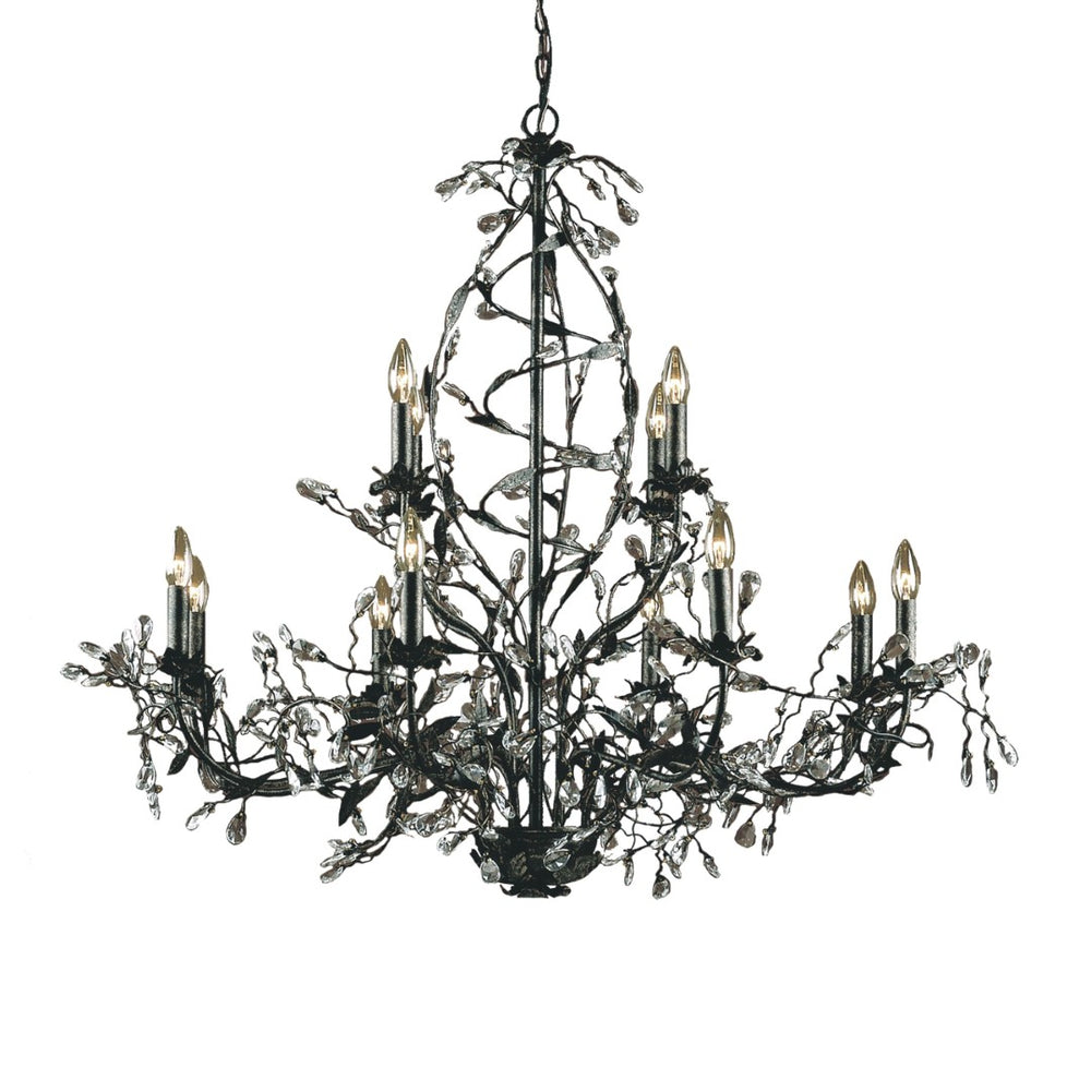 Atlas Circeo 5-Light Chandelier – Nature-Inspired Elegance with Crystal Accents for Romantic Interiors Deep Rust 54'' CL12138-BZ