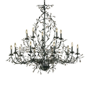 Atlas Circeo 5-Light Chandelier – Nature-Inspired Elegance with Crystal Accents for Romantic Interiors Deep Rust 54'' CL12138-BZ
